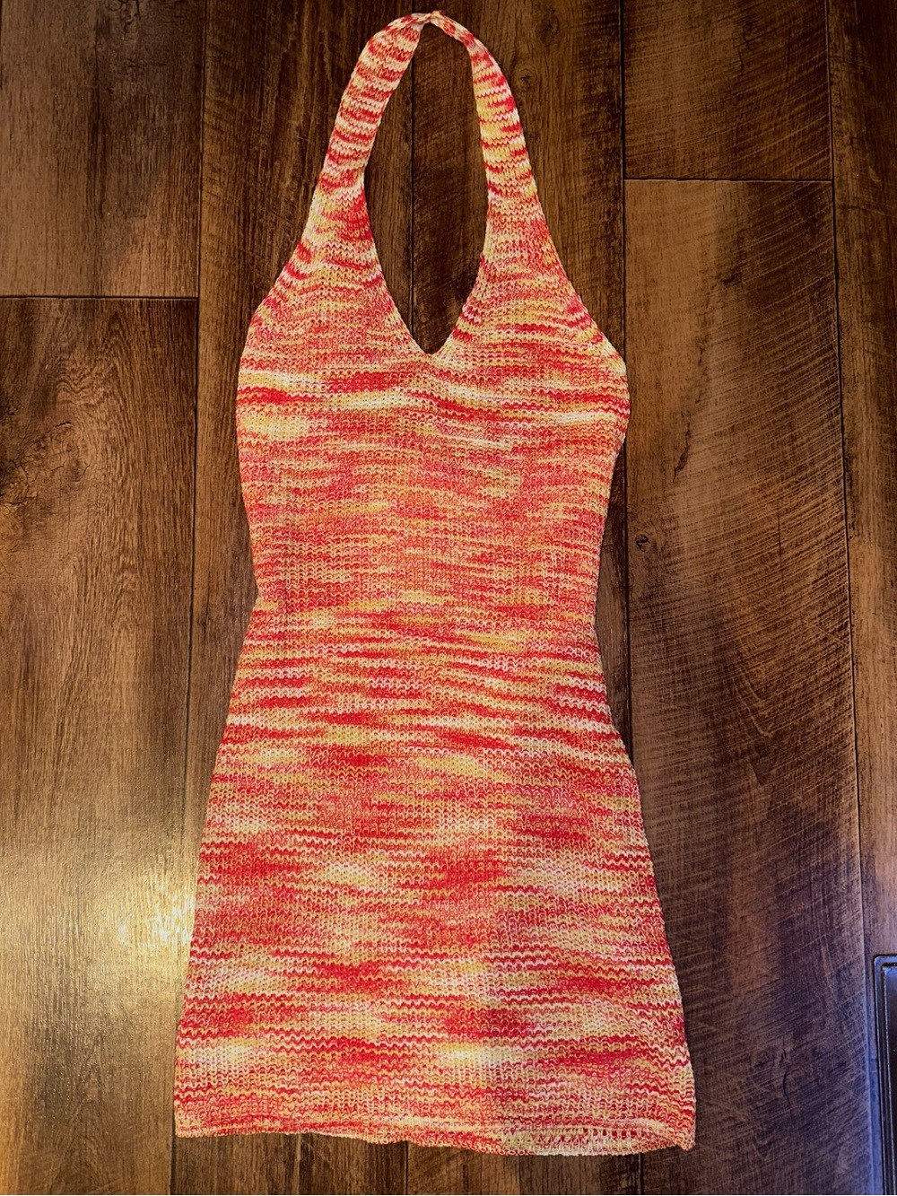 Summer Knit Halter Mini Dress